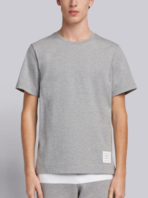 Thom Browne Light Grey Medium Weight Jersey Side Slit Relaxed Fit Tee