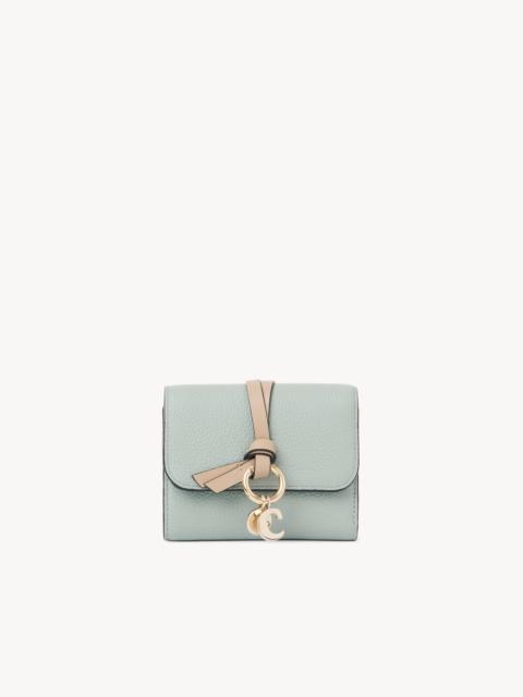 Chloé SMALL ALPHABET TRI-FOLD IN GRAINED LEATHER