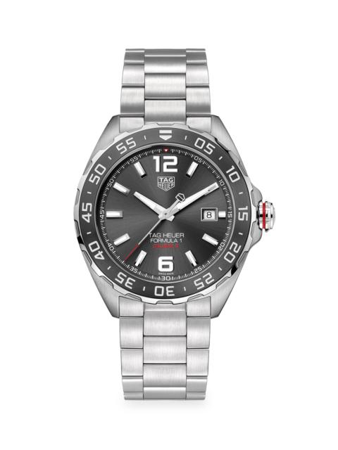 TAG Heuer Men's Formula 1 43MM Stainless Steel & Ceramic Automatic Bracelet Watch