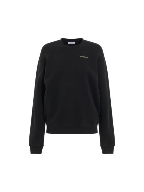 Off-White Embroidered Diagonal Tab Sweatshirt in Black