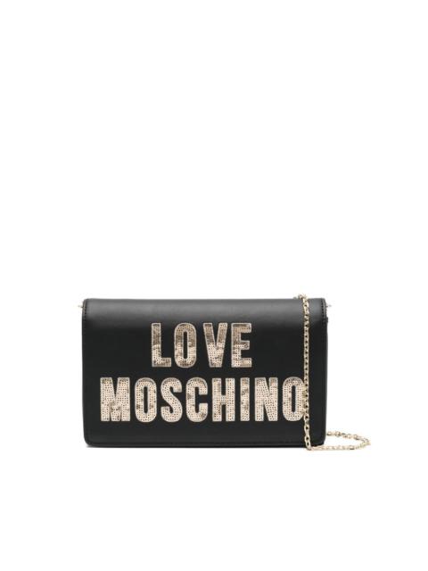 logo-lettering cross body bag