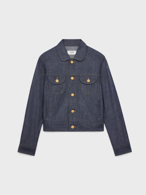 CELINE trucker jacket in raw wash denim