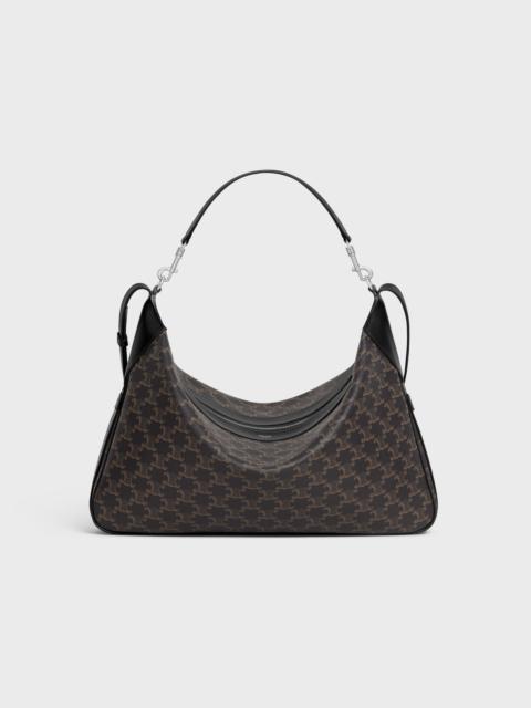 CELINE Large Strap Romy in Triomphe canvas and calfskin