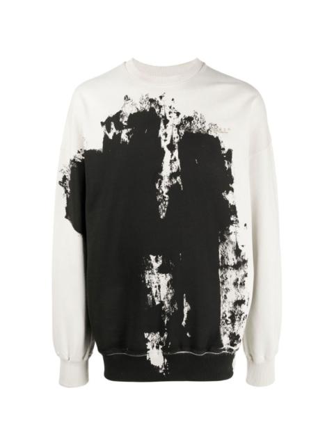 spray-paint cotton sweatshirt