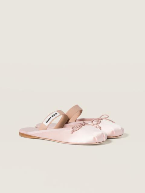 Miu Miu Satin ballerina mules