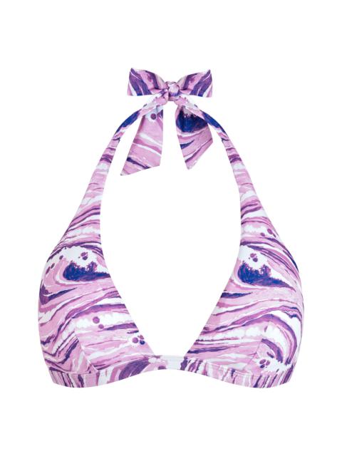 Vilebrequin Women Halter Bikini Top Wave - Vilebrequin x Maison Kitsuné