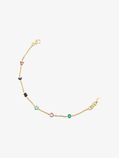 TOUS Glory Bracelet in 18K gold vermeil with five Gemstones. 6 89/100