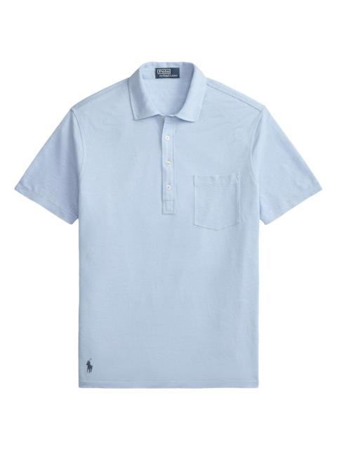 Polo Ralph Lauren Men's Short Sleeve Linen Piqué Polo Shirt - Office Blue