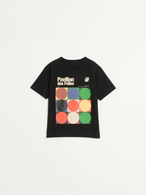 Valentino COTTON T-SHIRT WITH PAVILLON DES FOLIES PRINT