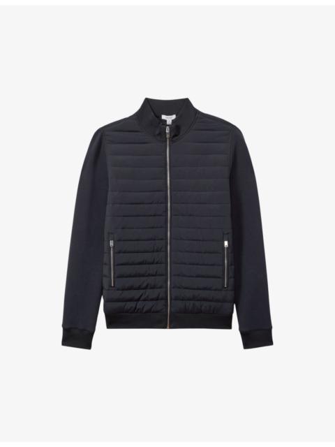 REISS Freddie hybrid regular-fit quilted cotton jacket