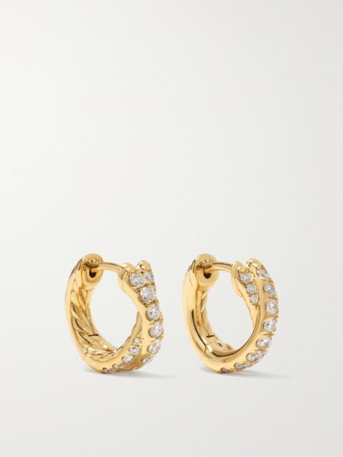 DAVID YURMAN Crossover 18-karat Gold Diamond Hoop Earrings
