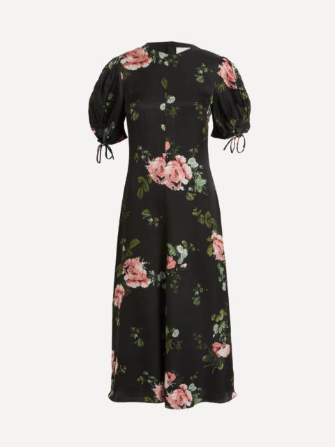 Erdem Short-Sleeve Cavendish Rose Dress