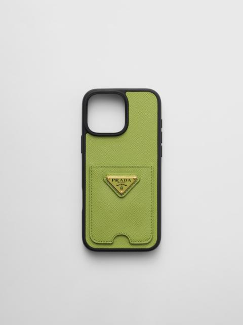 Prada Saffiano leather case for iPhone 16 Pro Max