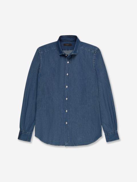 SLOWEAR Slim fit denim cotton shirt