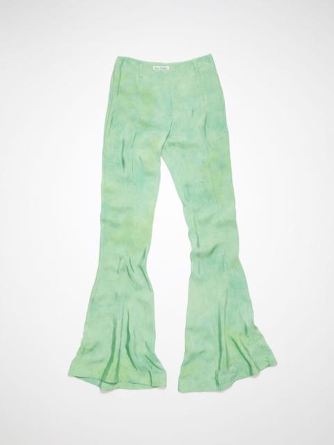Fitted flared trousers - Pale Green Multi