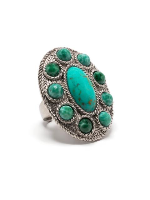 Roberto Cavalli turquoise-stone adjustable ring
