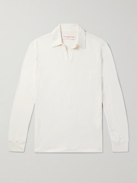 ORLEBAR BROWN Felix Linen-Blend Jersey Polo Shirt