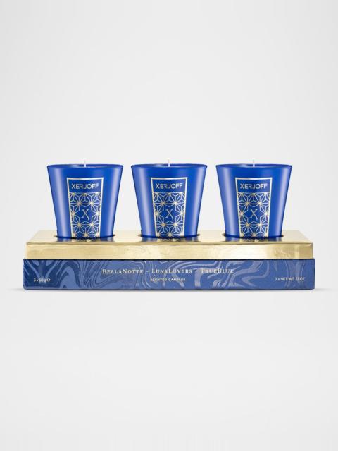 XERJOFF Blue Scented Candles Set, 3 x 2 oz.