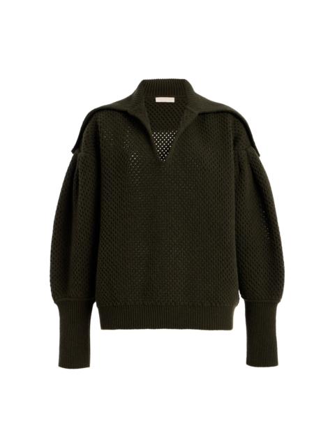 ULLA JOHNSON Lila Knitted Wool Pullover green