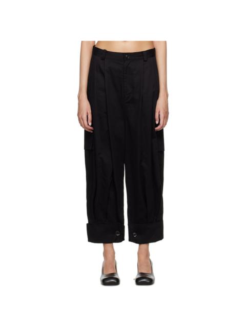 Black Bellows Pocket Trousers