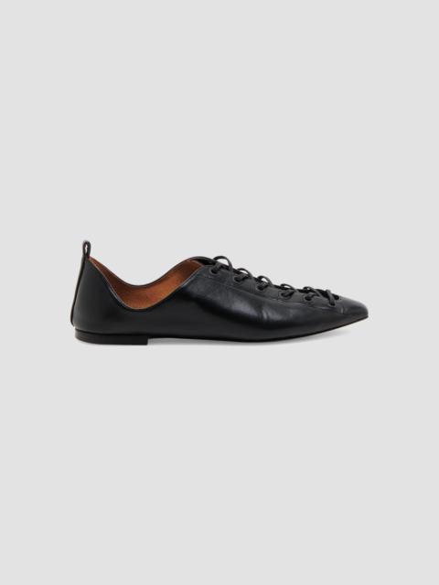 Stella McCartney Women's Terra Laced Alter Mat Ballerina Flats - Black