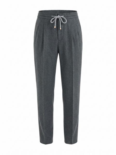 Brunello Cucinelli Virgin Wool Flannel Trousers