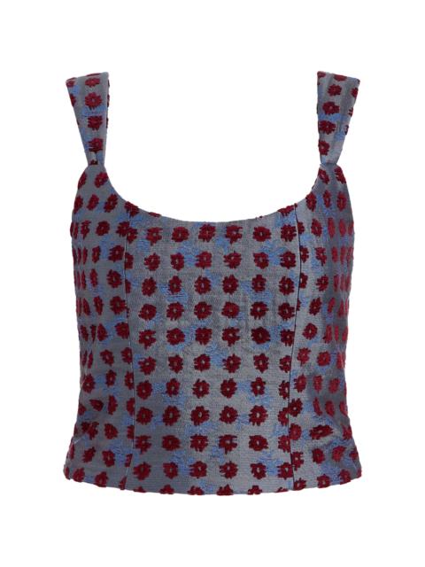 markarian Maisie Teal Tapestry Top