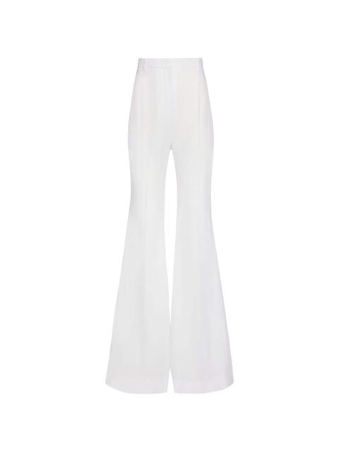 high-waisted super-flared trousers