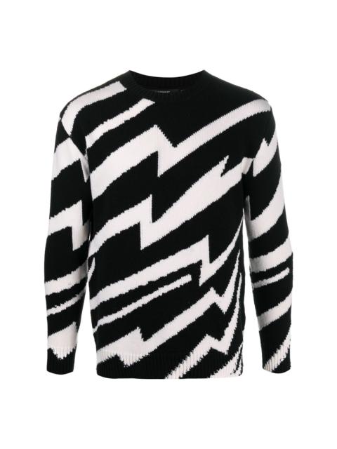 Stella McCartney zigzag intarsia-knit jumper