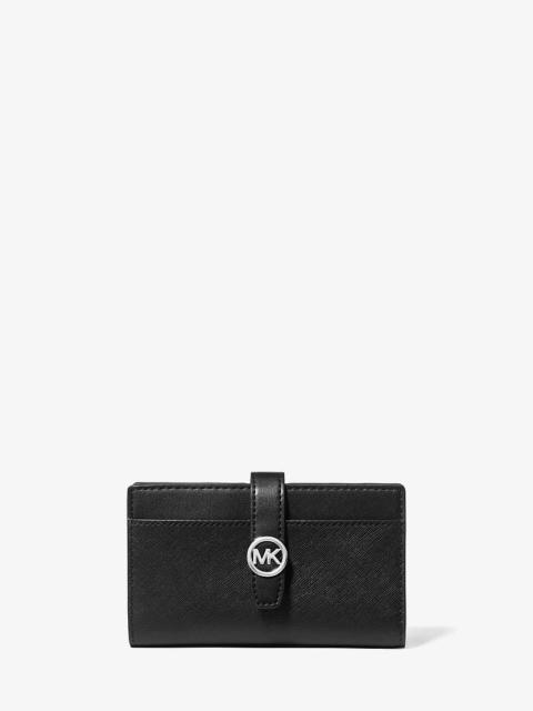MICHAEL KORS Greenwich Medium Saffiano Leather Bi-Fold Wallet