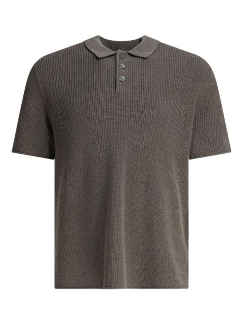 ALEX MILL ribbed cotton-linen blend polo shirt
