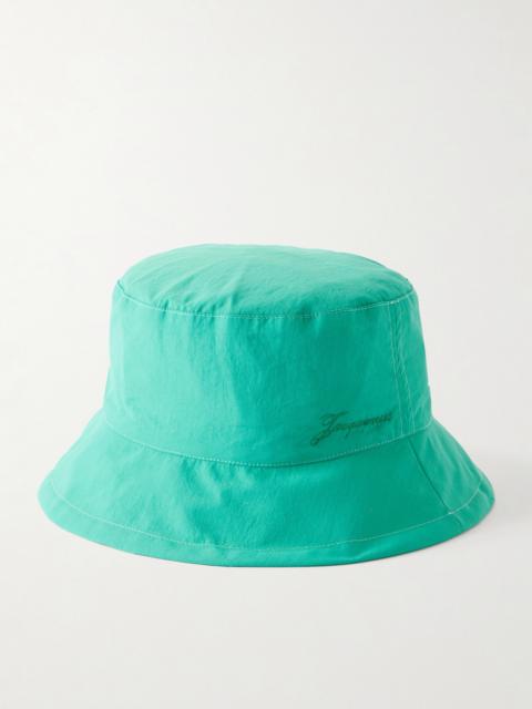 JACQUEMUS Le Bob Baluchon Embroidered Shell Bucket Hat