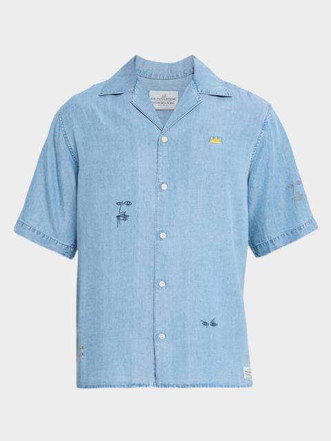 SCOTCH & SODA x Basquiat Men's Short-Sleeve Relaxed Shirt