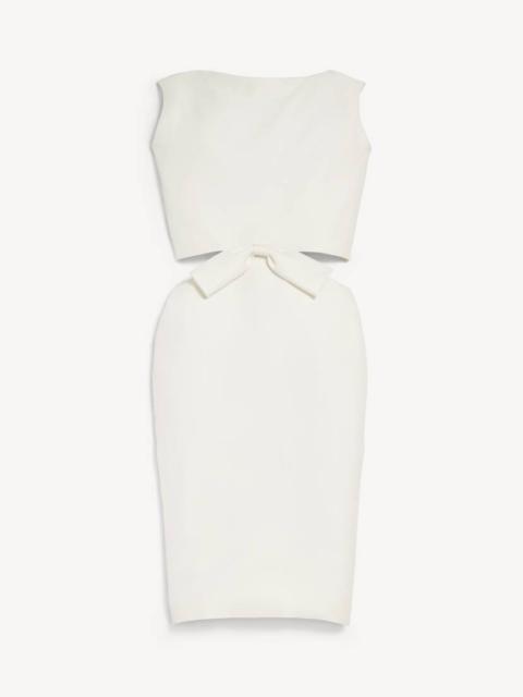 BALENCIAGA Women's Draped Back Bow Dress in Ivory