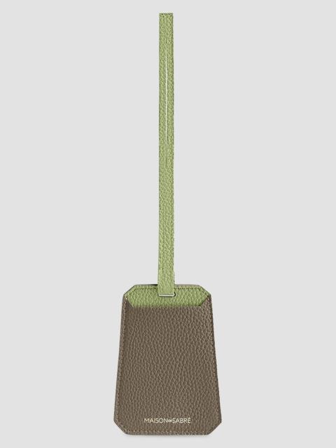 MAISON de SABRÉ Leather Luggage Tag - Cashmere Matcha