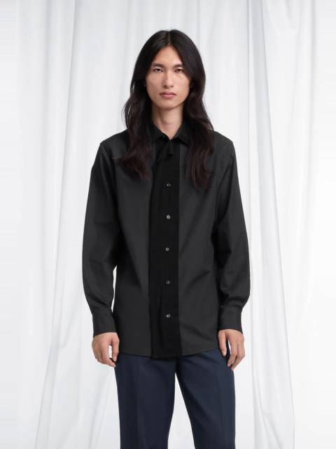 Maison Margiela Fusion Velvet Placket Cotton Shirt