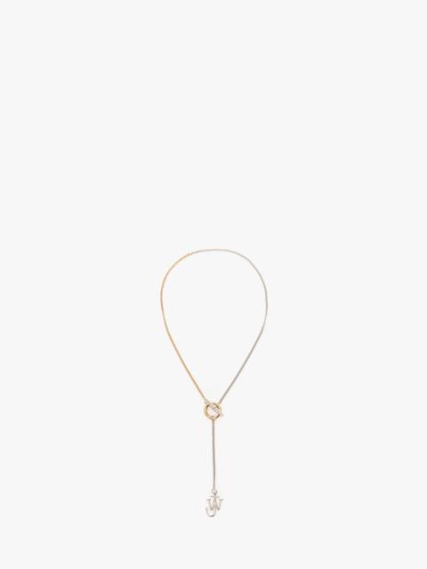 JW Anderson LONG NECKLACE WITH JWA ANCHOR PENDANT