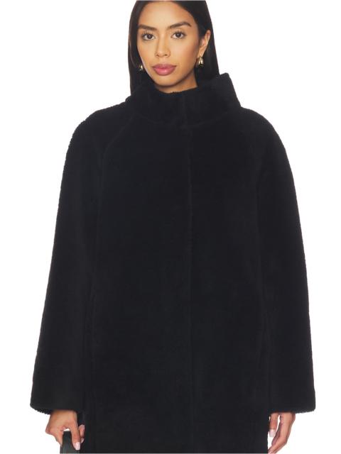 AEXAE Shearling High Neck Mid Length Jacket