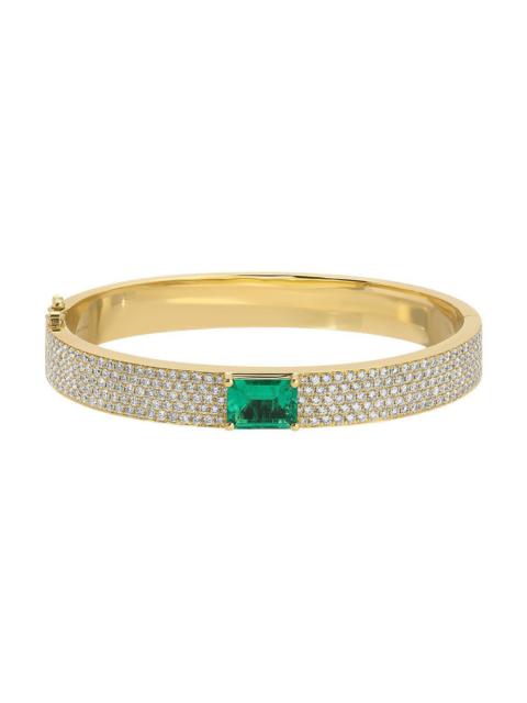 ANITA KO Diamond Emerald Oval Bracelet