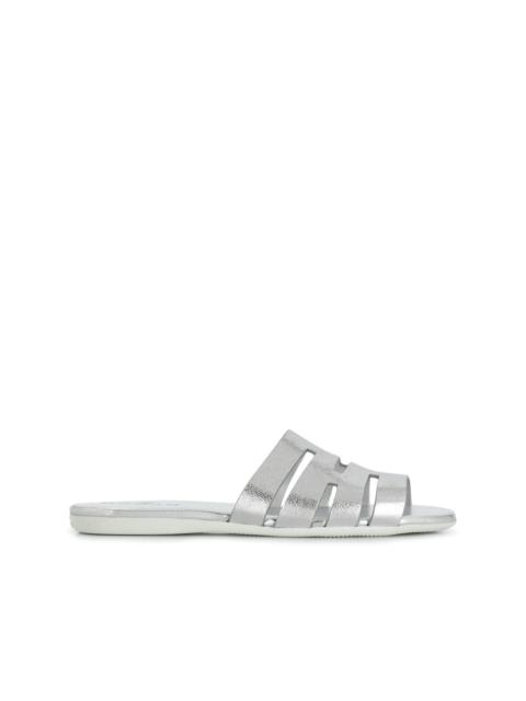 HOGAN flat metallic sandals