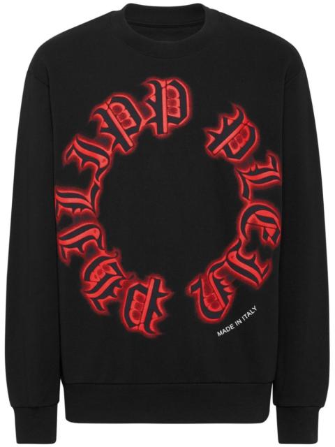 PHILIPP PLEIN logo-print cotton sweatshirt