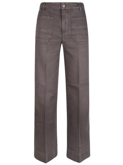 Victoria Beckham ALINA WIDE LEG JEANS IN FOSSIL GREY