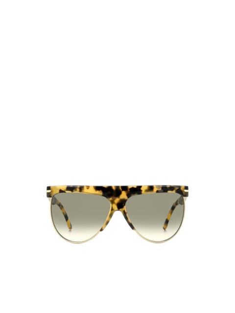 Victoria Beckham tortoiseshell-effect geometric-frame sunglasses