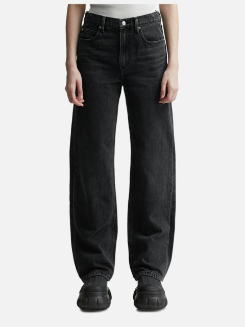 alexanderwang.t EZ MID RISE RELAXED STRAIGHT BACK POCKET EMBOSS