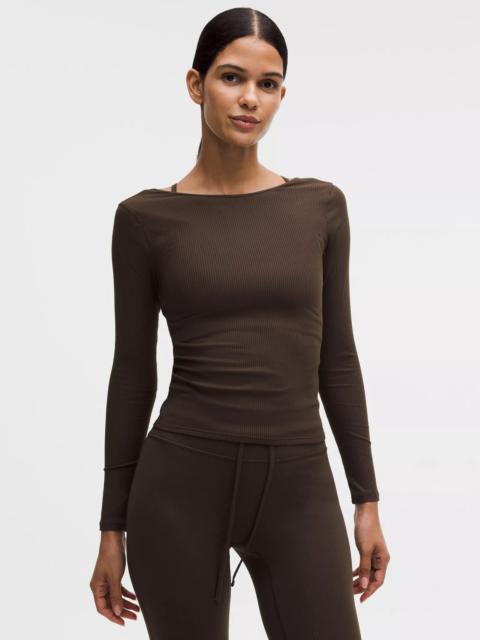 lululemon Ribbed Scoop-Back Yoga Long-Sleeve Shirt