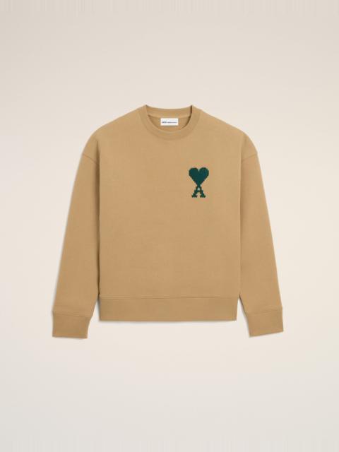 AMI Paris BEIGE COTTON AMI DE COEUR SWEATSHIRT