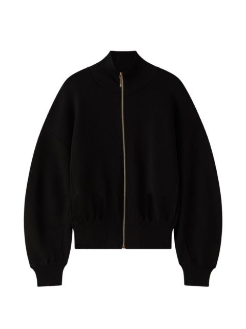 JOSEPH Sable Milano balloon sleeve zip jacket