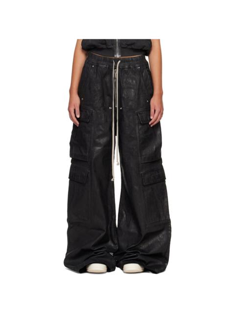 Rick Owens DRKSHDW Black Tower Double Cargo Jumbo Belas Jeans