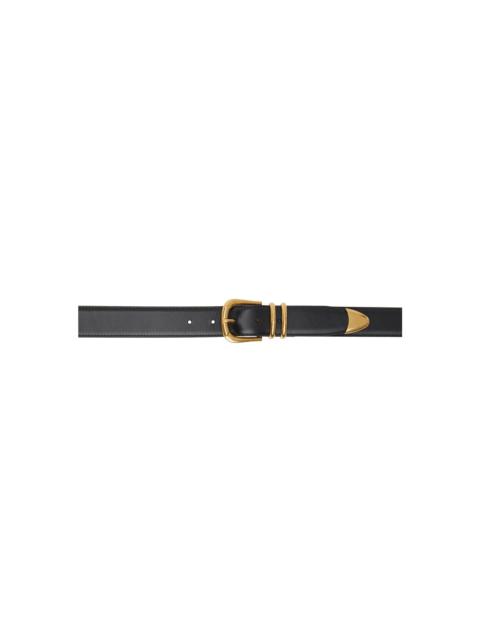 The Row Black Vintage Leather Belt