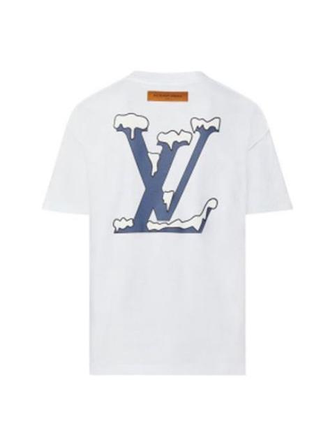 Louis Vuitton Men's LOUIS VUITTON SS22 Logo Alphabet Printing Short Sleeve White 1A9TAN